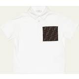 Boy's FF Logo Polo Shirt, 8-14 WHITE
