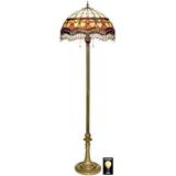 Design Toscano Victorian Parlor Tiffany-Style Floor Lamp