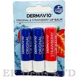 Derma V10 Lip Care Derma V10 Pack of 3 lip balm - vegan moisturising & soothing