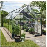 Halls Greenhouses Qube 816 13m² 3mm Aluminum Hardened Glass