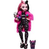 Plastic Dolls & Doll Houses Mattel Monster High Doll & Sleepover Accessories Draculaura Creepover Party