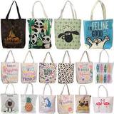 Puckator Ladies cotton tote shoulder bag tote reusable shopping foldable womens handbag
