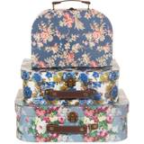 Small Storage Sass & Belle Delphine Vintage Rose Suitcases Set 3