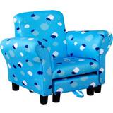 Homcom Children Armchair Sofa Mini Seat with Footrest, Blue