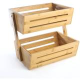 Brown Baskets Maison & White 2 Tier Bamboo for Fruit Vegetables Basket