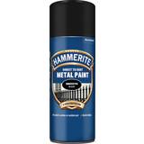 Spray Paint Hammerite Direct to Rush Smooth Finish Metal Paint Black 0.4L