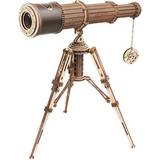 Wooden Toys Microscopes & Telescopes Robotime Monocular Telescope Model Wooden Kit