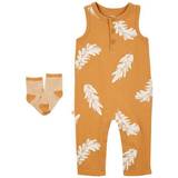 Brown Other Sets Carter's Baby Boys Feather Jumpsuit and Socks, Piece Set Yellow Yellow