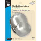 Dritz Half-Ball Cover Buttons 2-1/2 -Size 75 1-7/8 2/Pkg