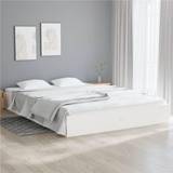200cm - Double Beds Bed Frames vidaXL Solid Wood Bed Frame Bed Base
