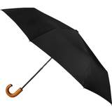 Umbrellas Totes Eco Wood Crook Handle Umbrella Black