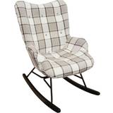 Black Rocking Chairs Freemans CHECK Wing Back Rocking Chair