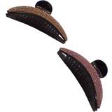 Accessories Set Of 2, 11Cm Curved Sparkly Hair Clip