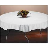 Hoffmaster HFM 210101 82 in. Diameter Tissue-Poly Tablecovers, White