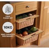 Top Cabinet Kitchen Units Kukoo Pull out Wicker Basket Drawer 600mm Kitchen Storage Solution Brown