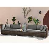 Synthetic Rattan Outdoor Lounge Sets Furniturebox ORLANDO Outdoor Lounge Set