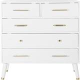 Dkd Home Decor Natural Metal White Cream Chest of Drawer