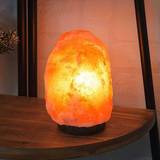 Built-In Switch Lighting Hestia Himalayan Rock Salt Pink/Orange Table Lamp 17.5cm