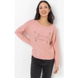 Pink Knitted Sweaters Roman Star Motif Embellished Christmas Jumper in Pink
