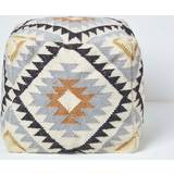 Homescapes Agra Gold Pouffe
