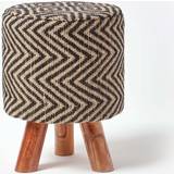 Natural Foot Stools Homescapes Modern Style Diamond Jute Foot Stool