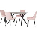 Pink Dining Tables SECONIQUE Athens Rectangular Dining Table 2pcs
