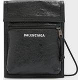 Balenciaga Bags Balenciaga Explorer Small Leather Pouch with Strap Black