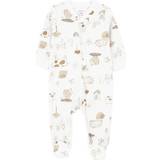 M Night Garments Carter's Baby Animals 2-Way Zip Cotton Blend Sleep & Play Pajamas - Ivory