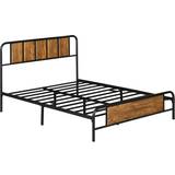 Double Beds Bed Frames on sale Homcom Headboard Slat Support 195x160cm