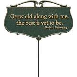 Grow Old Along With Me Garden Poem Sign