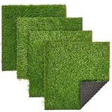 Juvale Fake Grass Patch 12x0.25x12 in 4pcs