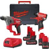 Set on sale Milwaukee M12 FPP2M2-5253X 12V FUEL Brushless 2 Piece Kit, 3x Batteries, Charger & Case