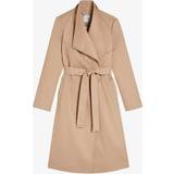 Women Coats on sale Ted Baker Womens Brown-tan Rosina Wrap-front Cotton Trench Coat