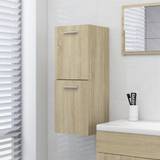 Wall Bathroom Cabinets vidaXL Badeværelsesskab 30x30x80 spånplade sonoma-eg