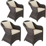 Synthetic Rattan Patio Chairs Garden & Outdoor Furniture tectake 4 Garden chairs