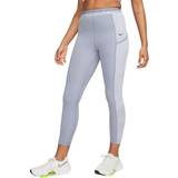 Nike Women's 7/8 High Waist Pocket Training Leggings - Indigo Haze/Oxygen Purple/Gridiron