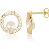 Sif Jakobs Ponza Circolo Earrings - Gold/Transparent/Pearls