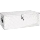 Black Storage Boxes vidaXL Silver, 80 L Aluminium Cabinet Organiser Chest Storage Box