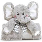Baby Nests Bearington Baby Lil Spout Cuddle Me Sleeper, Gray Elephant Large Size Security Blanket, 28.5" x 28.5"
