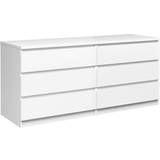 High gloss chest of drawers Furniture To Go Naia Wide White High Gloss Chest of Drawer 153.8x70.1cm