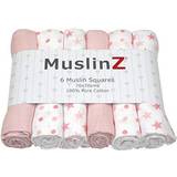 Baby Blankets MuslinZ 6 Pack Squares 70x70cm Pink