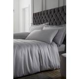 Catherine Lansfield Soft Satin Duvet Cover Grey, Silver