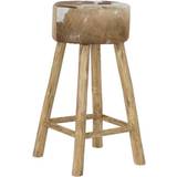 Dkd Home Decor Natural Wood Brown Seating Stool