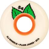 White Wheels Oj Wheels 54mm Plain Jane Keyframe 87a Skateboard