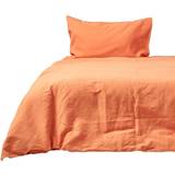 Orange Duvet Covers Homescapes Single, Burnt Luxury Soft Linen Duvet Cover Orange