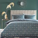Beige Bed Linen Furn Deco Duvet Cover Blue, Beige