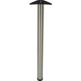 Stainless Steel & Worktop Leg 870mm 60mm - Brushed - Rothley