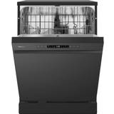 Black dishwasher freestanding Hisense HS622E90BUK Standard White, Black, Integrated