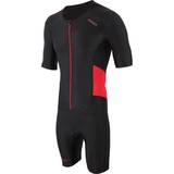 Red Water Sport Clothes Zone3 Active Short Sleeve Mens Trisuit