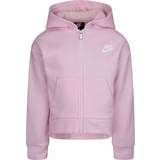 Nike club fleece full zip Nike Little Girl's Club Fleece High-Low Full-Zip Hoodie - Pink Foam